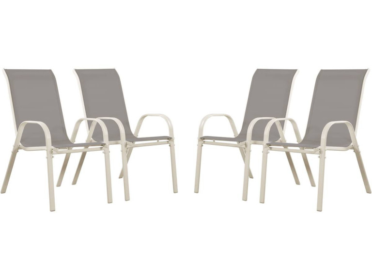 Textelene Garden Armchair "Cordoba" - Phoenix - Light grey - Set of 4