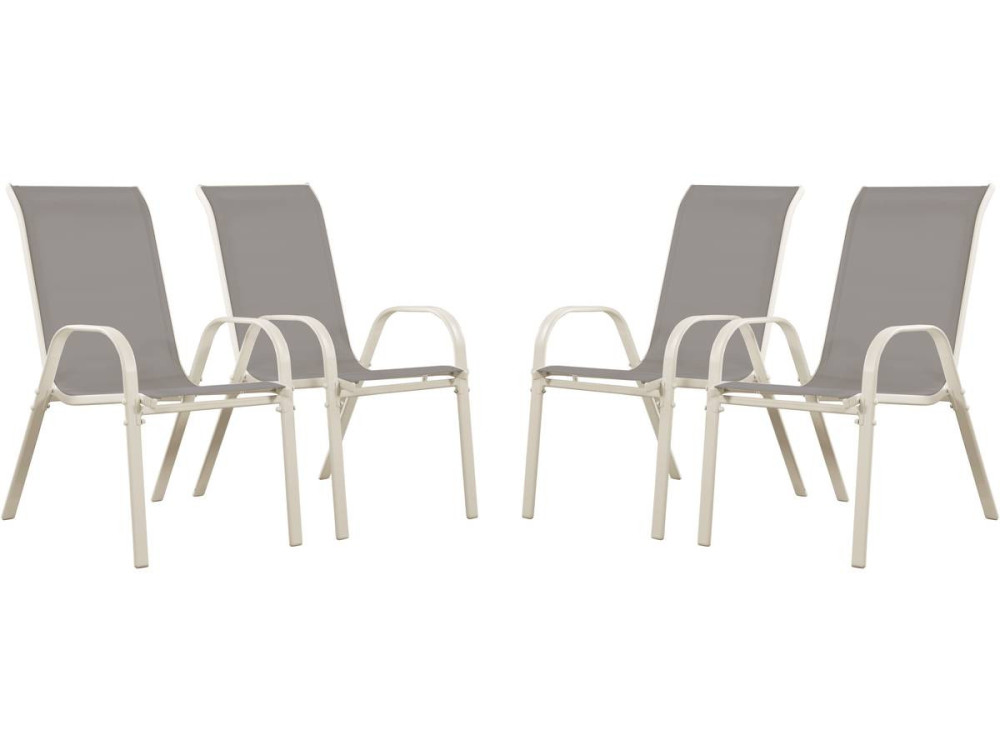 Textelene Garden Armchair "Cordoba" - Phoenix - Light grey - Set of 4