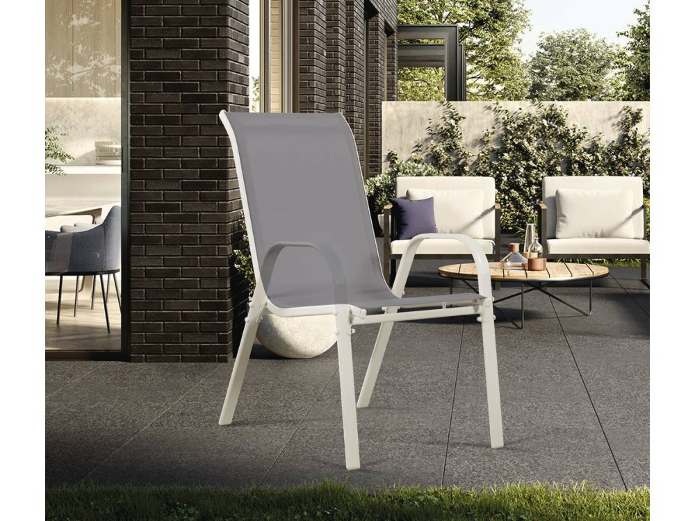 Textelene Garden Armchair "Cordoba" - Phoenix - Light grey - Set of 4