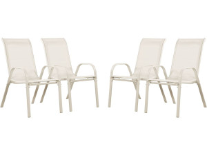 Textelene Garden Armchair"Cordoba" - Phoenix - Ecru - Set of 4