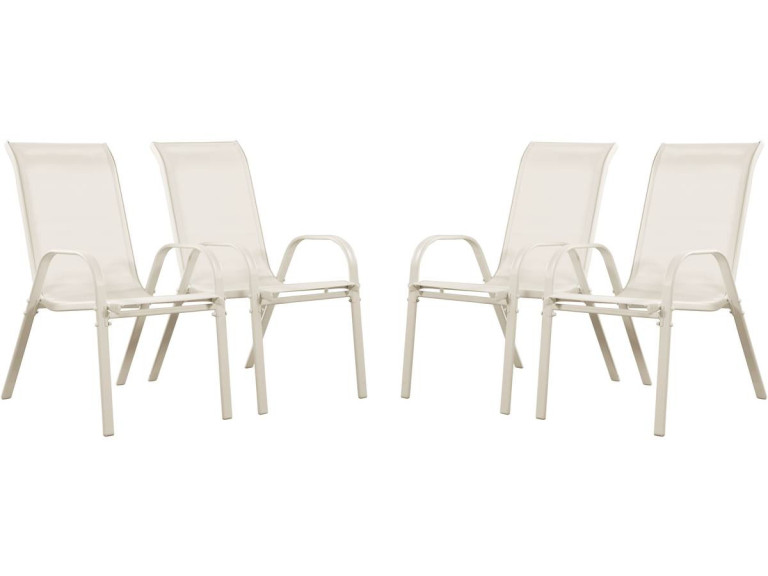 Textelene Garden Armchair"Cordoba" - Phoenix - Ecru - Set of 4