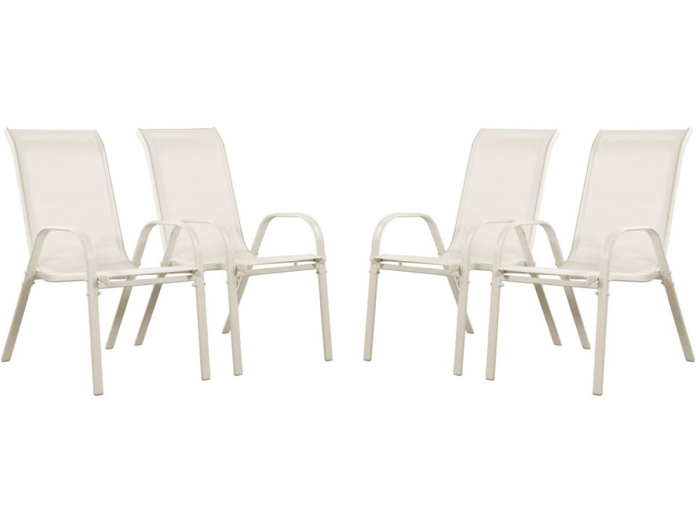 Textelene Garden Armchair"Cordoba" - Phoenix - Ecru - Set of 4