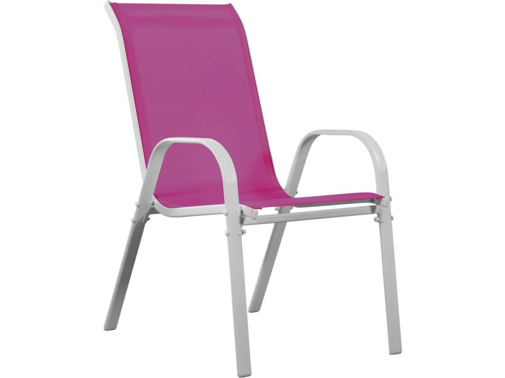 "Cordoba" Textilene garden chair - Phoenix - Pink - Pack of 4