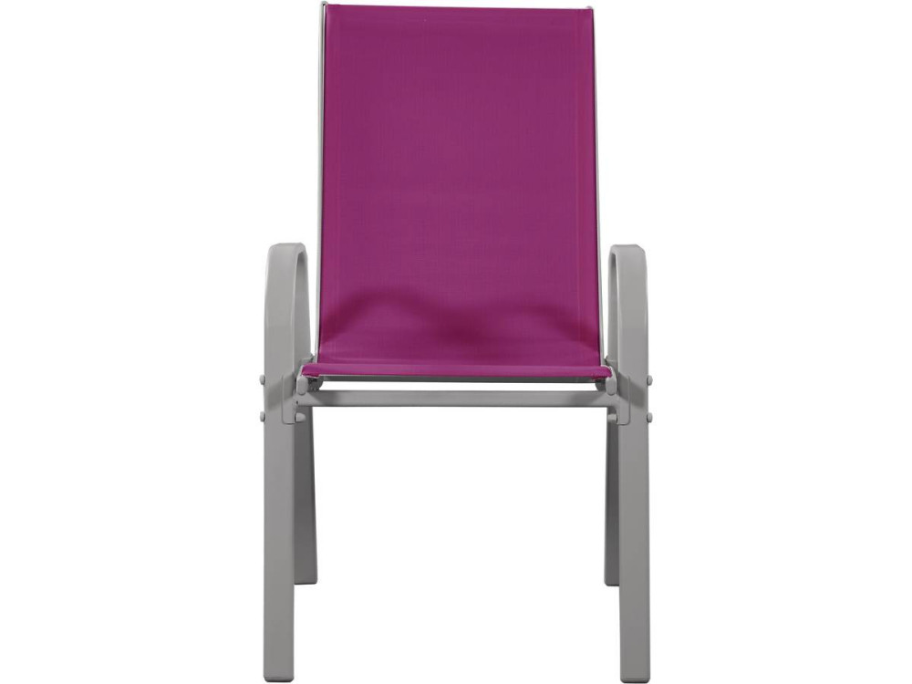 "Cordoba" Textilene garden chair - Phoenix - Pink - Pack of 4