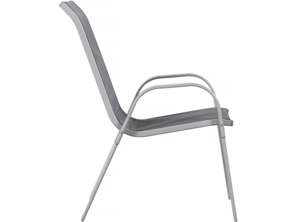 "Cordoba" Textilene garden chair - Phoenix - Grey - Pack of 2