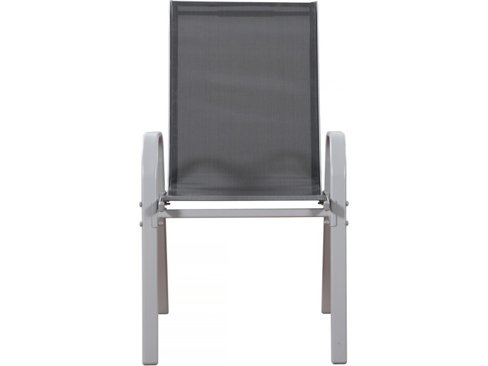 "Cordoba" Textilene garden chair - Phoenix - Grey - Pack of 2