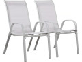 Textelene Garden Armchair "Cordoba" - Phoenix - Pink - Set of 2 - Light grey / White