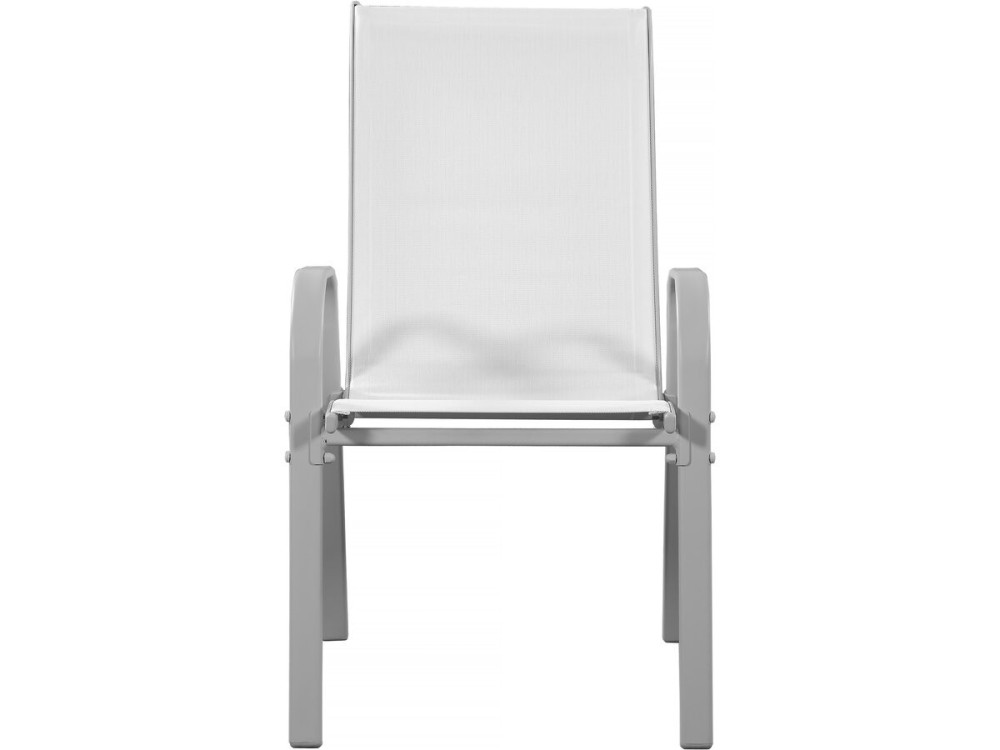 "Cordoba" Textilene garden chair - Phoenix - Grey - Pack of 2
