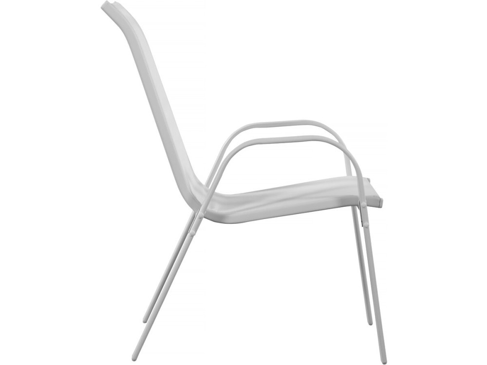 "Cordoba" Textilene garden chair - Phoenix - Grey - Pack of 2