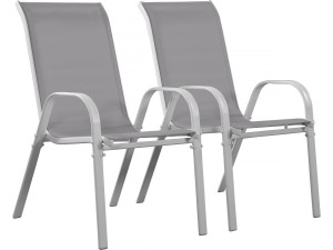 Cordoba" Textilene garden chair - Phoenix - Ecru- Pack of 2