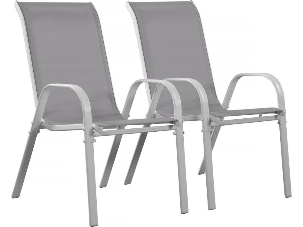 Cordoba" Textilene garden chair - Phoenix - Ecru- Pack of 2