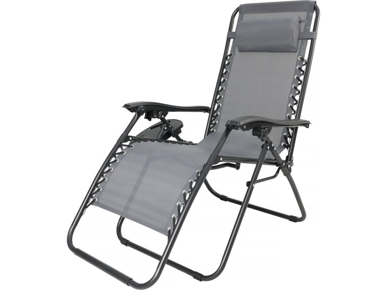 Sintra" zero gravity garden recliner - Grey