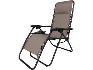 Sintra" zero gravity garden recliner - Taupe