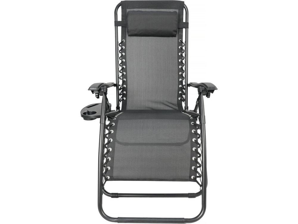 Sintra" zero gravity garden recliner - Black
