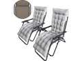 Sintra" zero gravity garden recliner - Taupe - With cushion