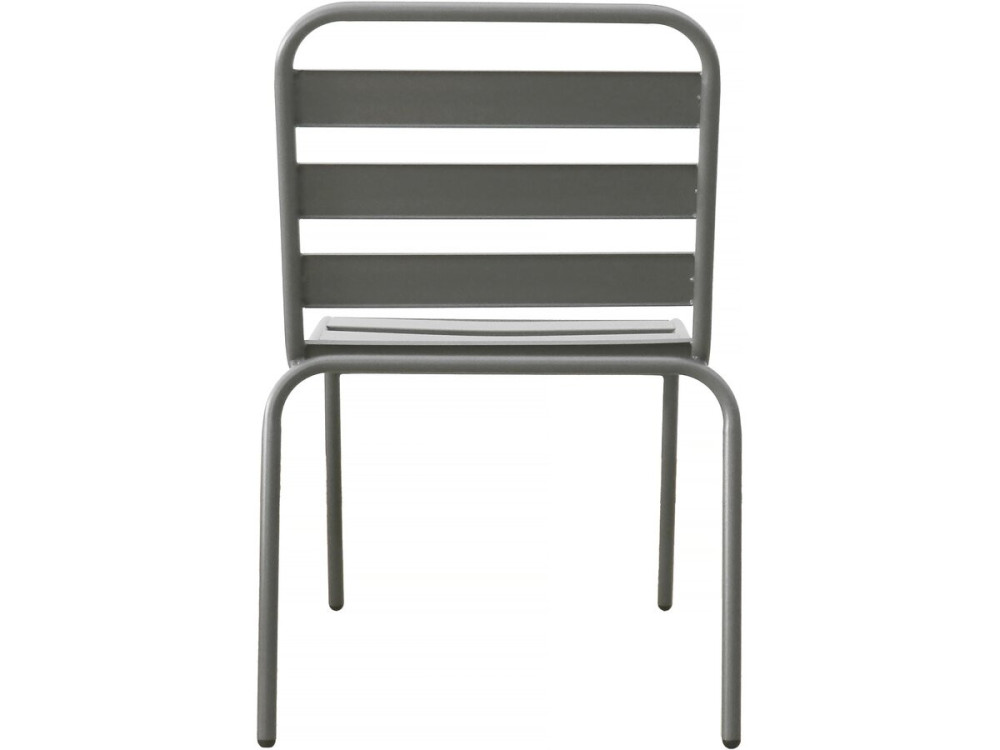 Set of 2 stackable metal garden chairs "Bilbao" - Taupe