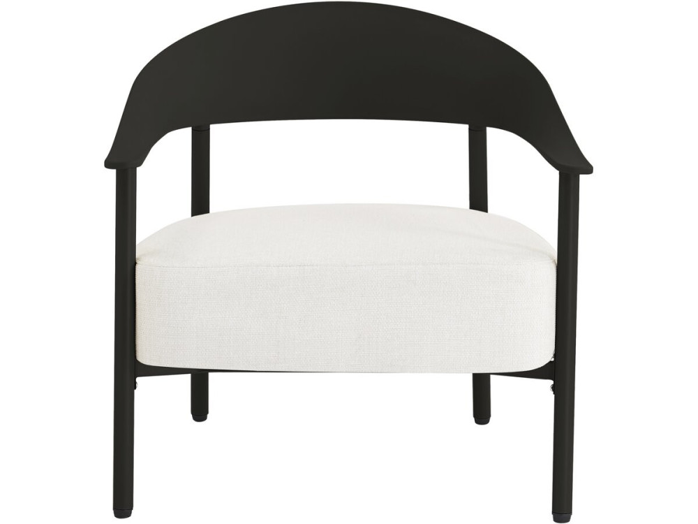 Set of 2 "Céora" plastic and metal garden armchairs - Black
