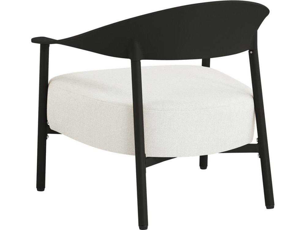 Set of 2 "Céora" plastic and metal garden armchairs - Black