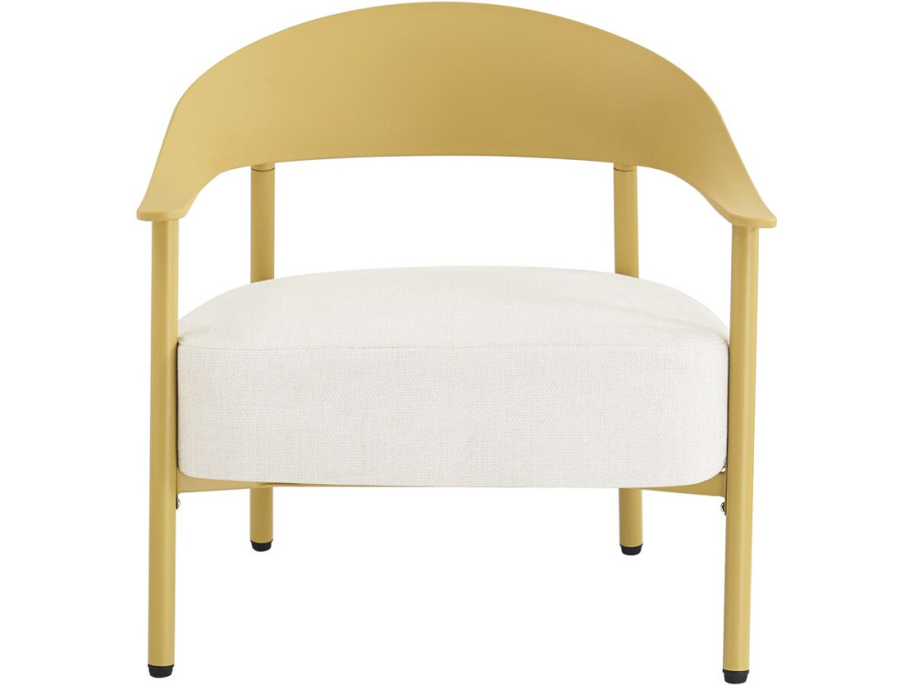Set of 2 "Céora" plastic and metal garden armchairs - Yellow