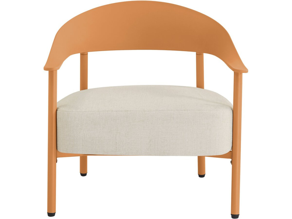 Set of 2 "Céora" plastic and metal garden armchairs - Orange