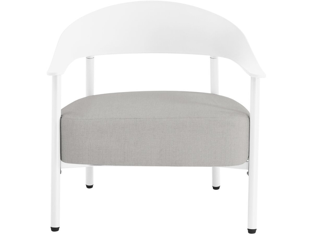Set of 2 "Céora" plastic and metal garden armchairs - White