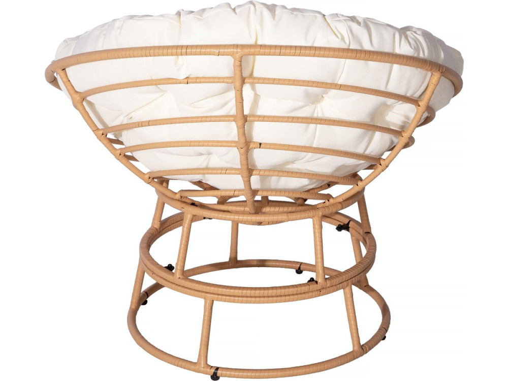 Papasan indoor/outdoor armchair loveuse style "Bali" - Ø91cm - Beige