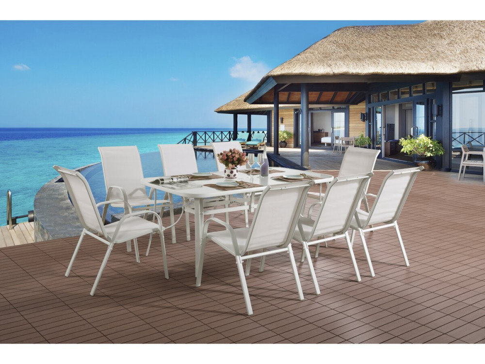 "Cordoba" garden table - Phoenix - 6 sits - White