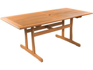 Garden table "Osaka" - 180 x 90 cm - Natural wood