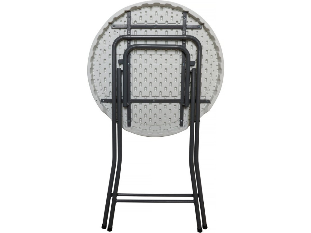 Folding plastic high table Ø 80 cm "Lili" - white