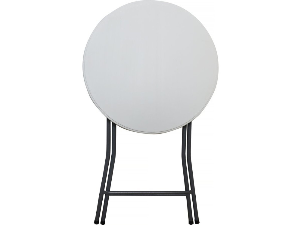 Folding plastic high table Ø 80 cm "Lili" - white