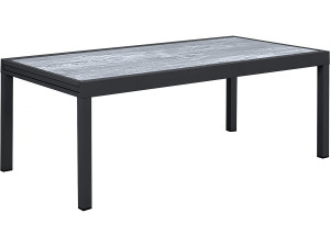 Lagos" extendable aluminium garden table - 200/320 x 105 x 76 cm - Grey
