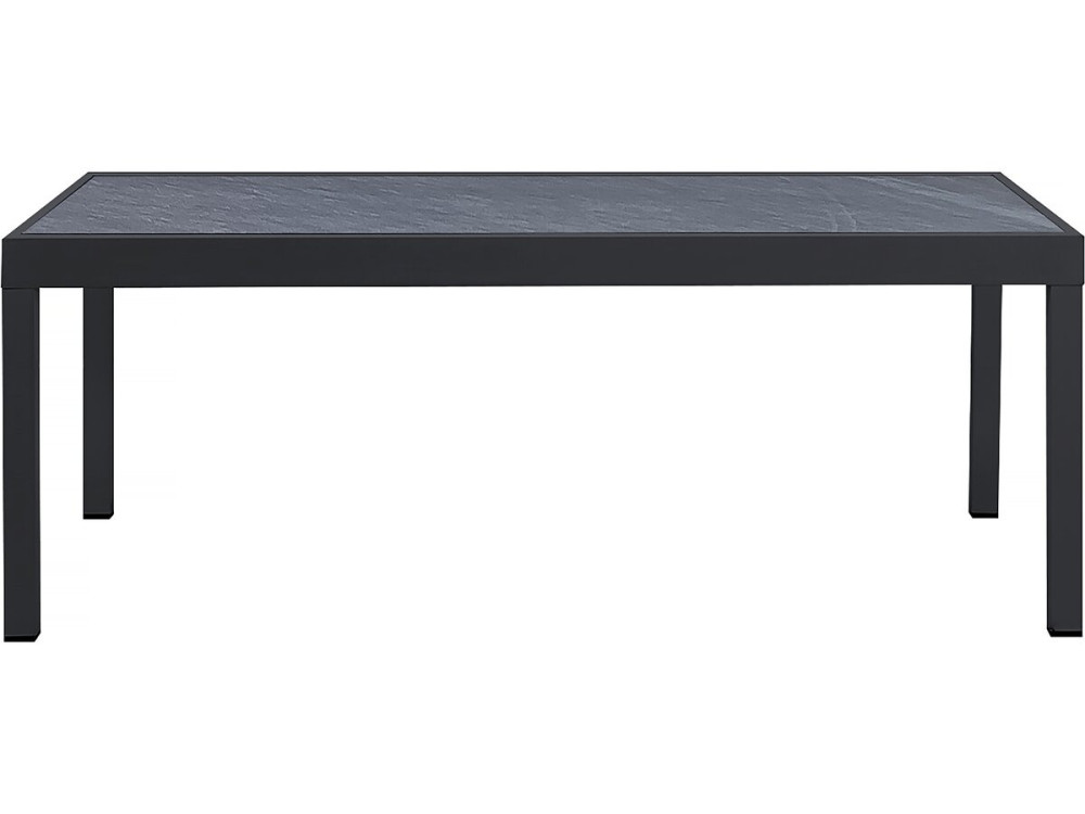 Lagos" extendable aluminium garden table - 200/320 x 105 x 76 cm - Black