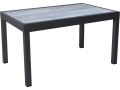 Lagos" extendable aluminium garden table - 200/320 x 105 x 76 cm - Grey - GREY