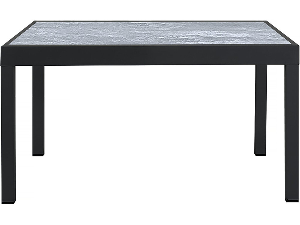 Lagos" extendable aluminium garden table - 140/280 x 90 x 76 cm - Grey