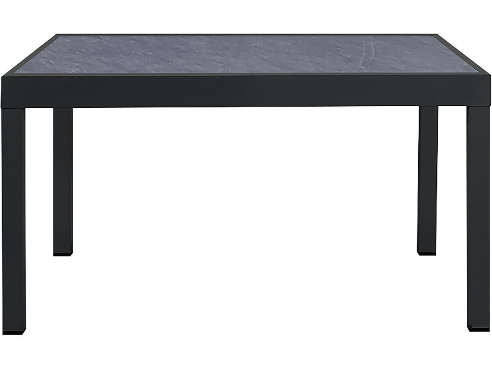 Lagos" extendable aluminium garden table - 140/280 x 90 x 76 cm - Black