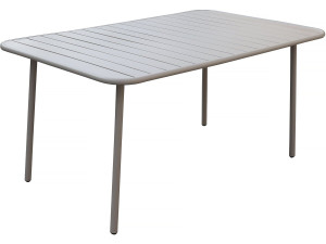 "Bilbao" metal garden table - 150 x 90 x 71 cm - Taupe
