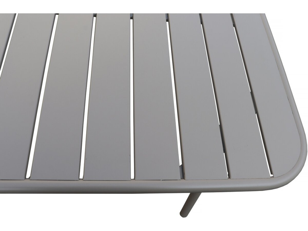 "Bilbao" metal garden table - 150 x 90 x 71 cm - Taupe