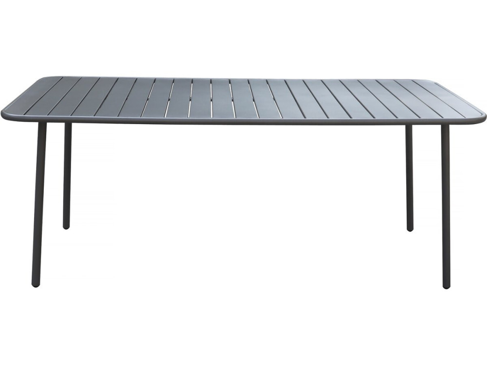 "Bilbao" metal garden table - 180 x 90 x 71 cm - Grey