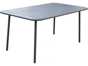 "Bilbao" metal garden table - 150 x 90 x 71 cm - Grey