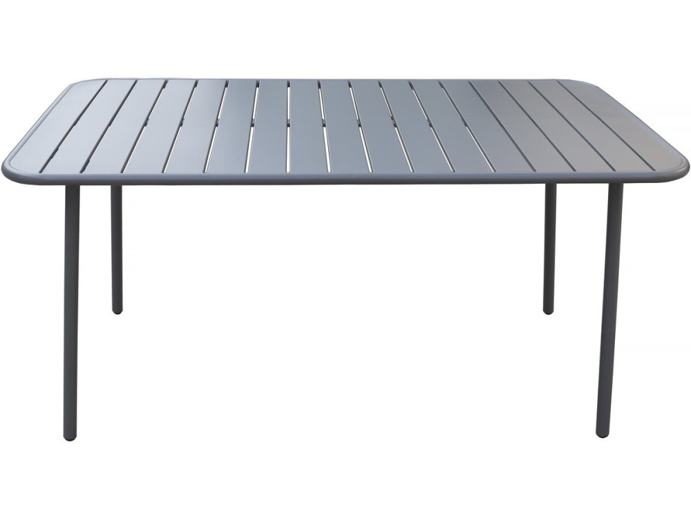 "Bilbao" metal garden table - 150 x 90 x 71 cm - Grey