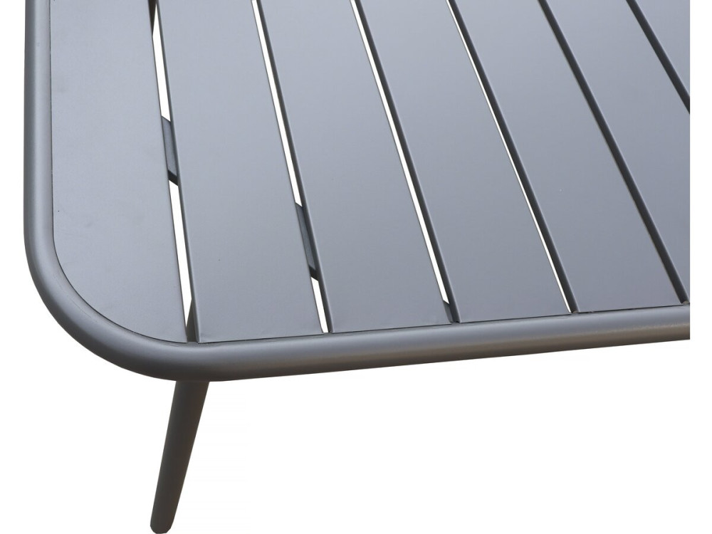 "Bilbao" metal garden table - 150 x 90 x 71 cm - Grey