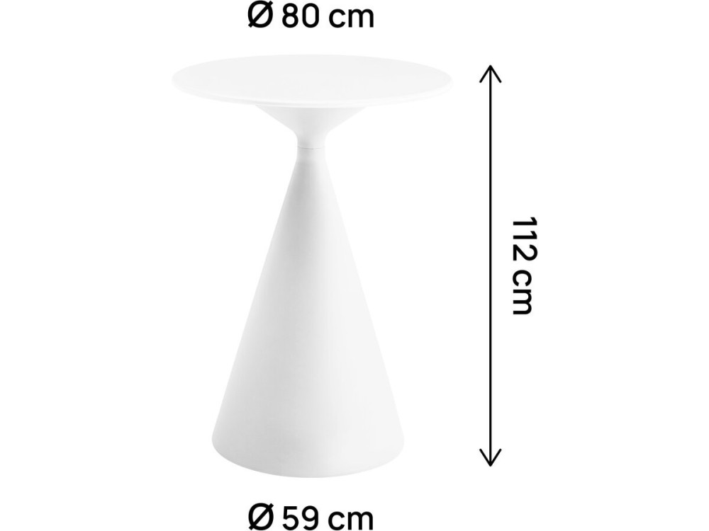 Garden bistro table ⌀80 cm "Néora" - White
