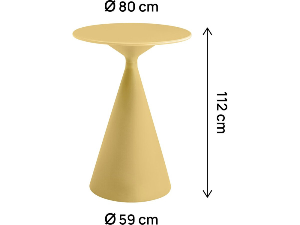 Table bistro de jardin ⌀80 cm "Néora" - Yellow