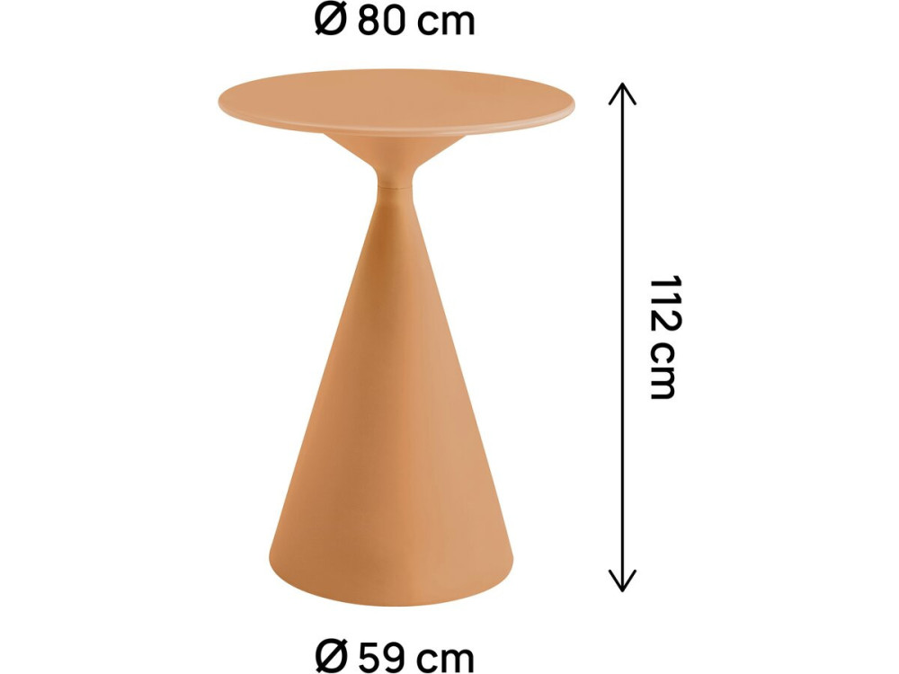 Garden bistro table ⌀80 cm "Néora" - Orange