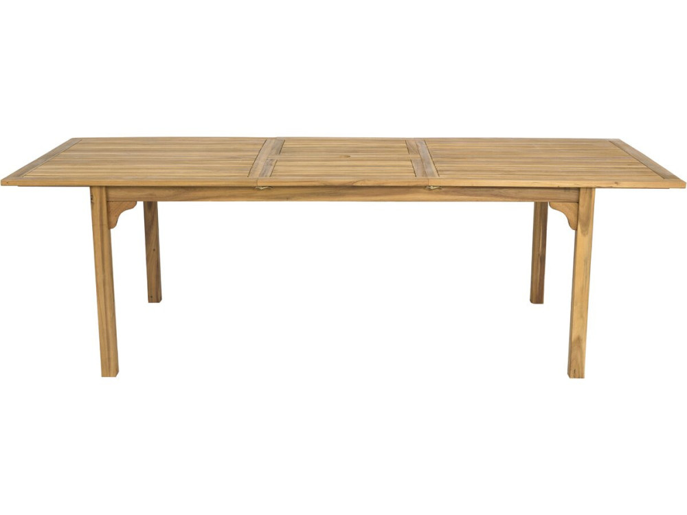 Wooden extensible garden table 180/240 cm "Valladolid" - 6 to 10 seats - Brown