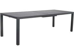 "Salou" Extendable Metal Garden Table - 240/300 x 100 x 75 cm - Gray