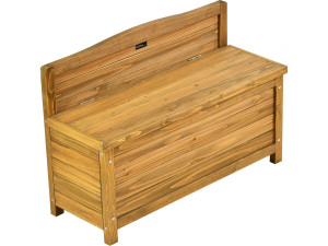 Ben" wooden garden bench - 90 x 33 x 60 cm - Brown
