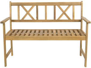 Wooden garden bench 120 cm "Surabaya" - 2 seater - Brown