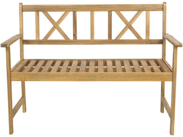 Wooden garden bench 120 cm "Surabaya" - 2 seater - Brown