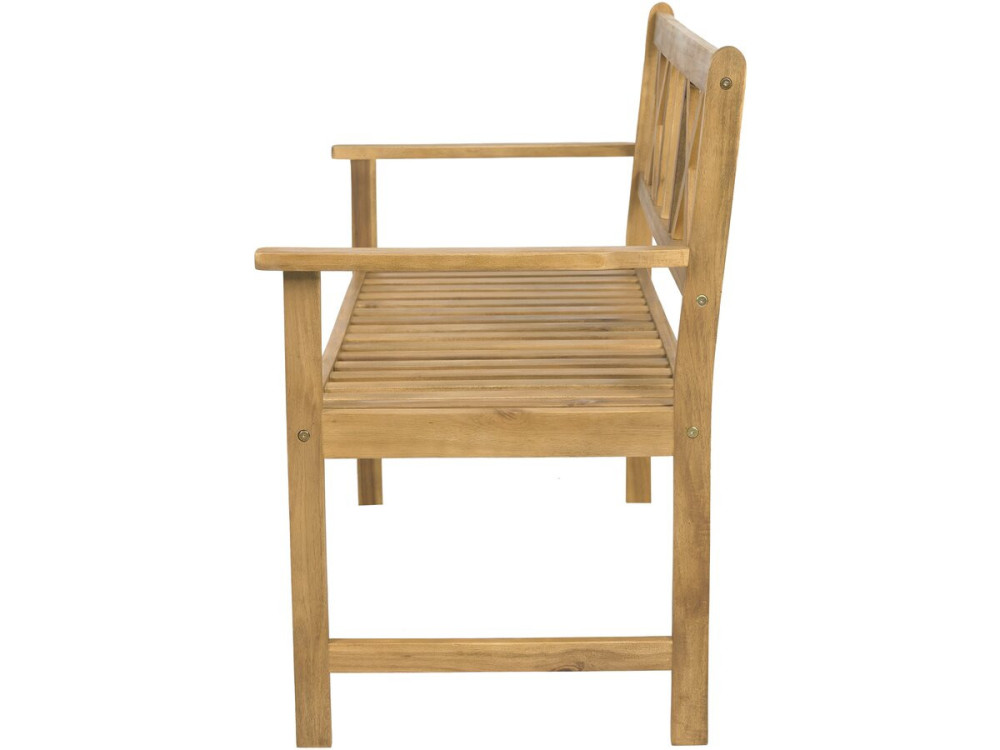 Wooden garden bench 120 cm "Surabaya" - 2 seater - Brown